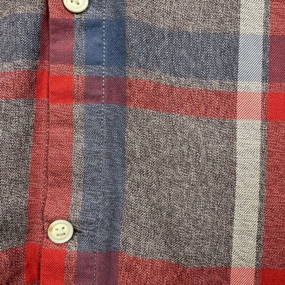 Banana Republic Luxe Flannel Plaid Camden Holiday Button Down Shirt Soft XXL - Picture 5 of 15